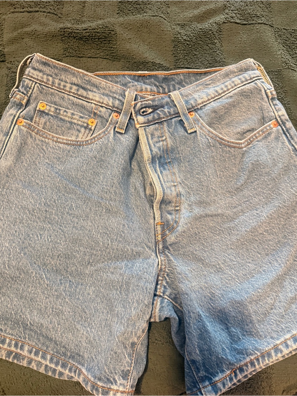 501 Classic Light Blue Denim Shorts
